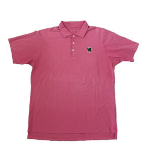 Pine Valley Golf Club B Draddy Polo Shirt L Pink Preppy Athleisure Stretch